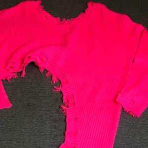 Crop top long sleeve shirt